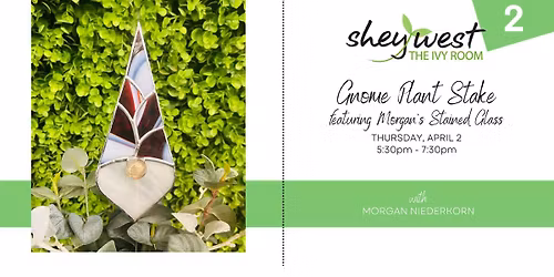 Stained Glass Gnome Plant Stake