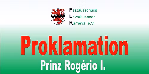 Prinzenproklamation von Prinz Rog\u00e9rio I.