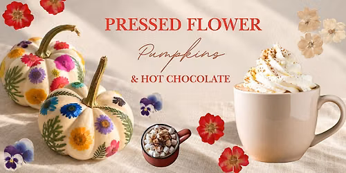 Pressed Flower Pumpkin Decorating & Hot Chocolate - Sip and Craft Arlington