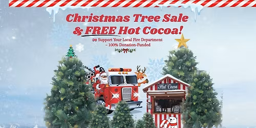Christmas tree \ud83c\udf84 sale and free hot cocoa \u2615\ufe0f