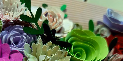 Beautiful rolled flower art