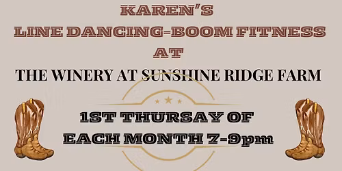 Karen's Line Dancing-BOOM Fitness at The Winery at Sunshine Ridge
