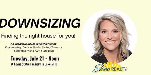 DOWNSIZING: Finding the right home for you!