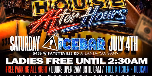 CLUB WAFFLE HOUSE AFTERHOURS @ ICEBAR