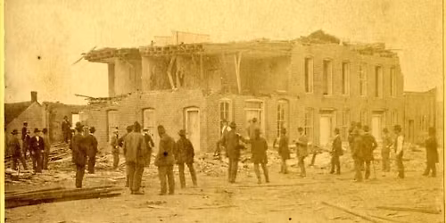 Ruins of Fayetteville \u2013 April 18, 1880 Tornado & April 23, 1880 Post Office Fire