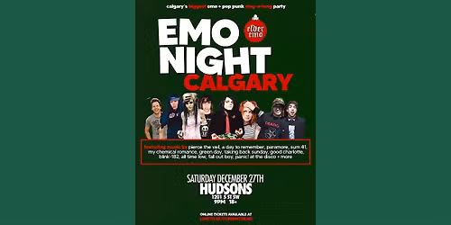 EMO NIGHT CALGARY @ HUDSONS