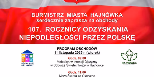 Obchody 107 Rocznicy Odzyskania Niepodleg\u0142o\u015bci przez Polsk\u0119