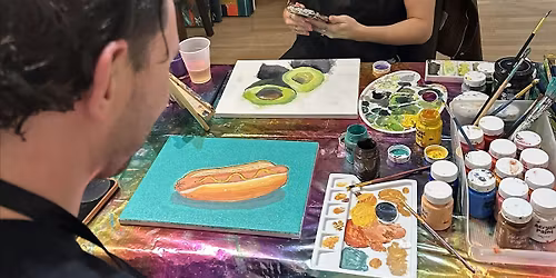 Paint and Sip. Los Angeles. Things to do near me. Date ideas. Team. Fun.