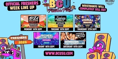 BCUSU Official Freshers Fest 2026 [LIMITED PASSES AND TICKETS ON SALE NOW!]