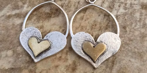 Intro to Metalsmithing: Mixed Metal Heart Earrings with Snowflower Studio