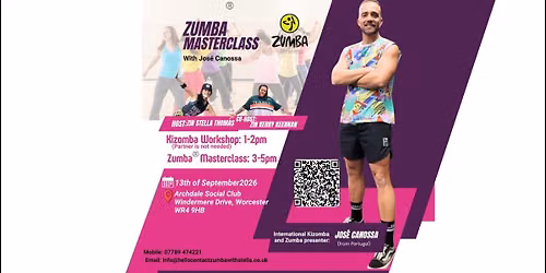 Kizomba Workshop & Zumba®️ Masterclass With Guest Presenter Jose Canossa From Portugal — Archdales 73 Club Ltd