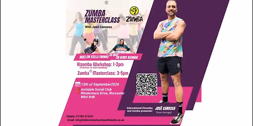 Kizomba Workshop & Zumba\u00ae\ufe0f Masterclass With Guest Presenter Jose Canossa From Portugal