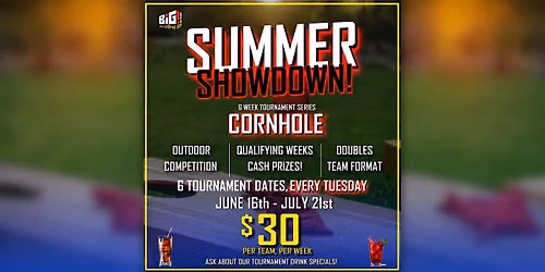 Cornhole Summer Showdown! 6 Individual Tournament Dates | BIG Ypsilanti