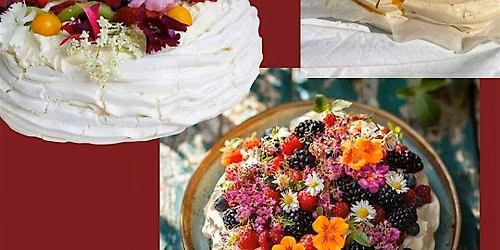 Atelier p\u00e2tisserie & d\u00e9coration florale : Pavlova en fleurs