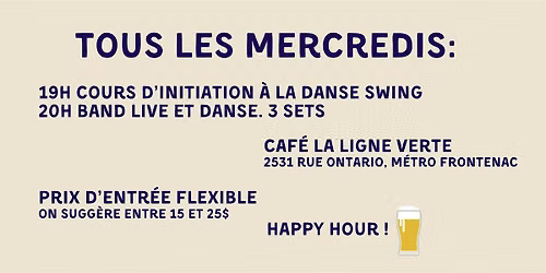 SWING DANCE LIVE BAND at Mercredis Swing!