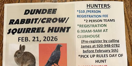 Rabbit\/Crow\/Squirrel Hunt