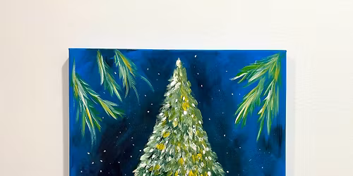 Snowy Tree Paint & Sip
