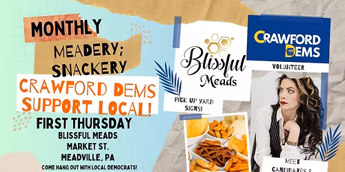 Crawford Dems Blissful Meads Happy Hour!