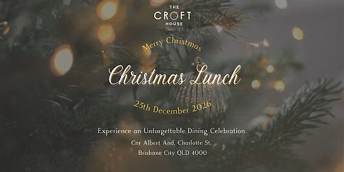 2026 Exclusive Croft House Christmas Lunch - Adult only