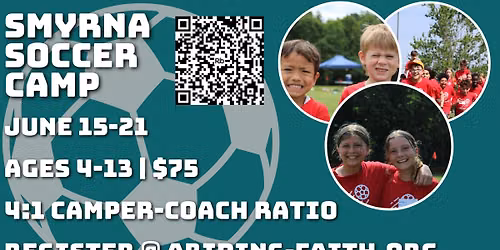Smyrna Soccer Camp | Ages 4-13 | June 15-21