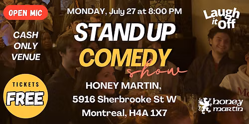 FREE Stand-Up Comedy Show in Montreal (In English) \u2013 July 27, 2026