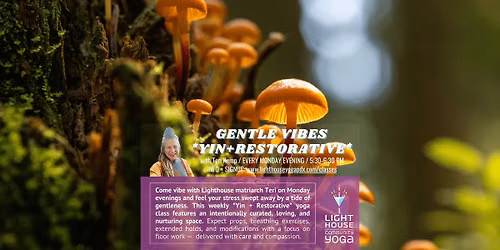 GENTLE VIBES *YIN + RESTORATIVE* (Monday Evenings) @ Lighthouse Community Yoga PDX