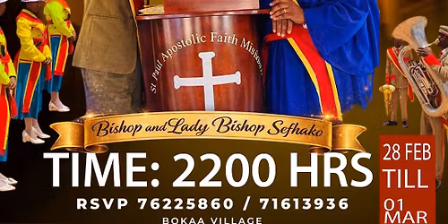 Mokete wa ngwaga le ngwaga wa ga Bishop le Lady Bishop Dintsi Sefhako ga mmogo le Phuthego ya Bokaa