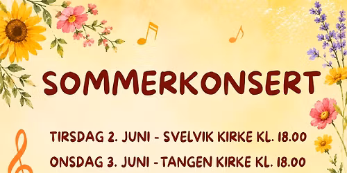 Sommerkonsert Tangen og Svelvik kirkes barne- og ungdomskor