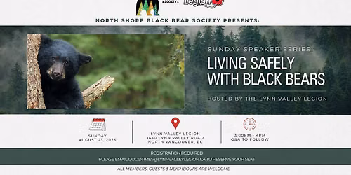 Sunday Speaker Series: Living Safely with Black Bears