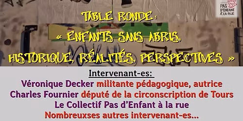 Table ronde : "enfants sans-abris, historique, r\u00e9alit\u00e9s et perspectives"