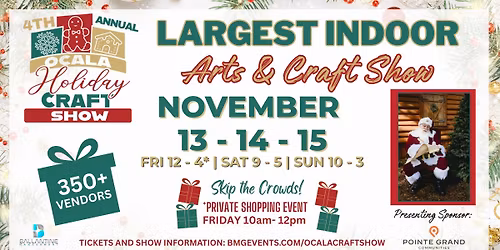 4th Annual Ocala Holiday Craft Show 