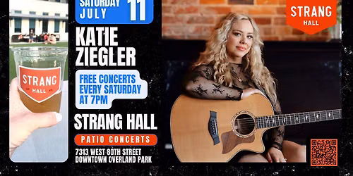 FREE Concert: Katie Ziegler on SAT, JULY 11 at 7PM at Strang Hall in Overland Park