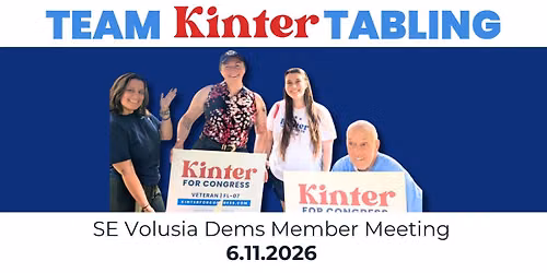 Tabling at the SW Volusia Dems Monthly Meeting