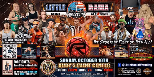 Oxnard, CA - Little Mania Mini Wrestling @Ruby's Event Center
