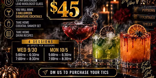 Copy of Potions & Pour: Spooky Mixology Class