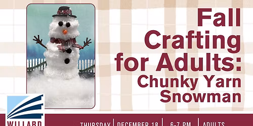 Fall Crafting for Adults: Chunky Yarn Snowman