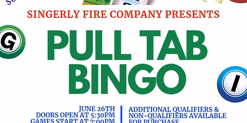 Singerly Fire Company Pull Tab Bingo