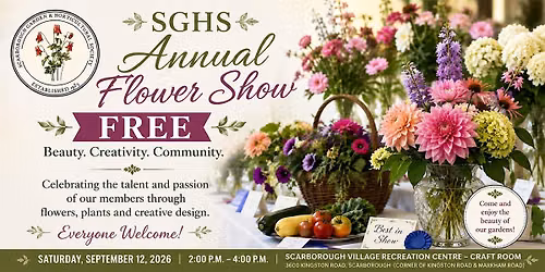 Scarborough Garden & Horticultural Society Annual September Flower Show