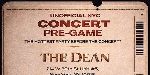 Unofficial Tour - PREGAME