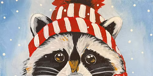 Winter Raccoon Sip & Paint