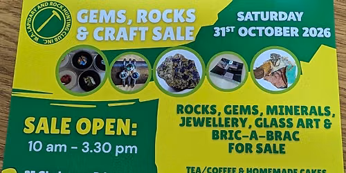 Gems, Rocks ad Craft Sale 