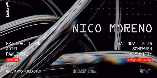 Factory 93 Presents: Nico Moreno @ Hollywood Palladium