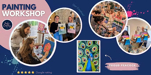Painting Workshop - 'Proud Peacock' Sip & Paint - Mill Hill, London