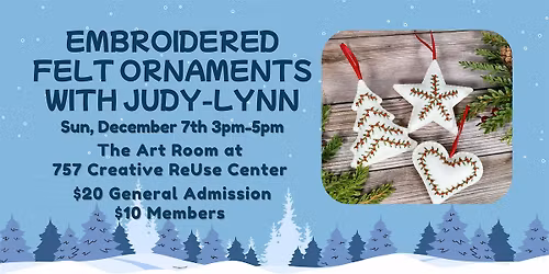 Embroidered Felt Ornaments with Judy-Lynn