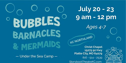 KC Northland Age 4-7 Camp: Bubbles, Barnacles, & Mermaids (Under the Sea Camp!)