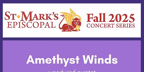 Concert featuring woodwind quintet, Amethyst Winds