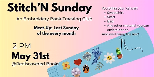 Stitch'n Sunday - An Embroidery Book-Tracking Club