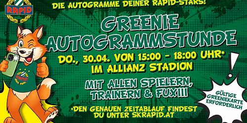 Greenie Autogrammstunde 2026