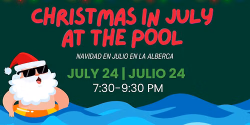 Christmas in July at the Pool
