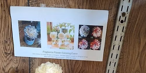 Flower color class with  oil jar to paint